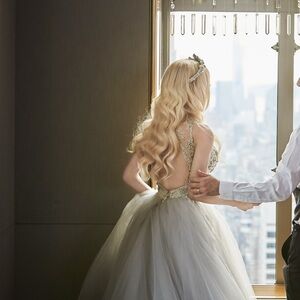 Panache Bridal Elegant Gold and Silver Crystal Tiara